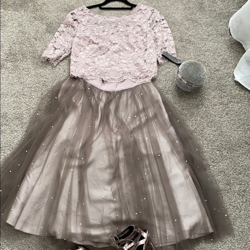 Pretty blush skirt and top